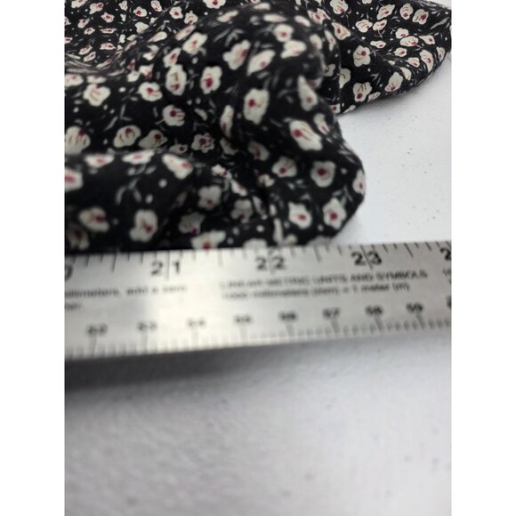 Kathi Lee Dress Womens Large Floral Short Sleeve Midi Rayon Pockets Tie Waist - Picture 8 of 8